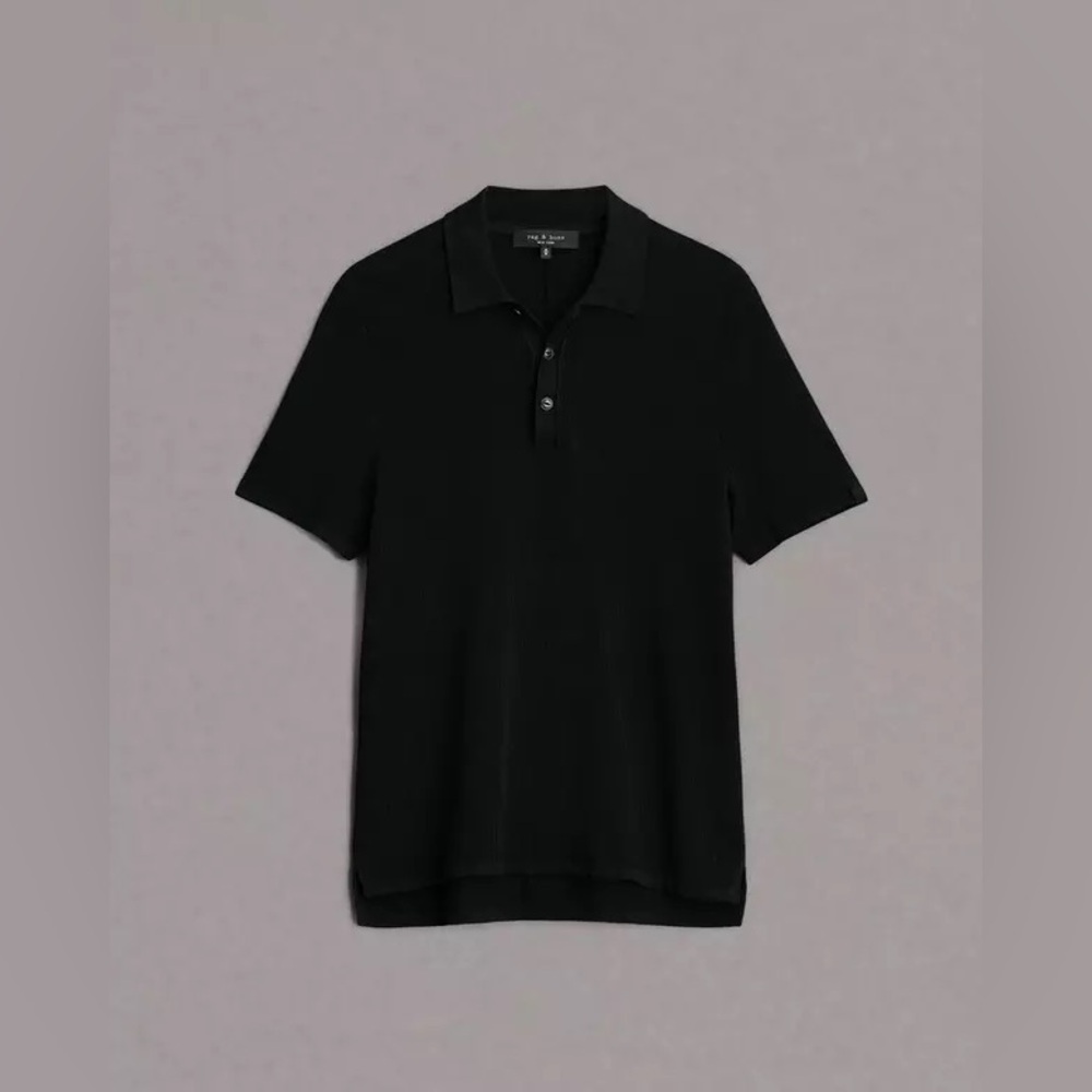 rag & bone Black Polo Shirt